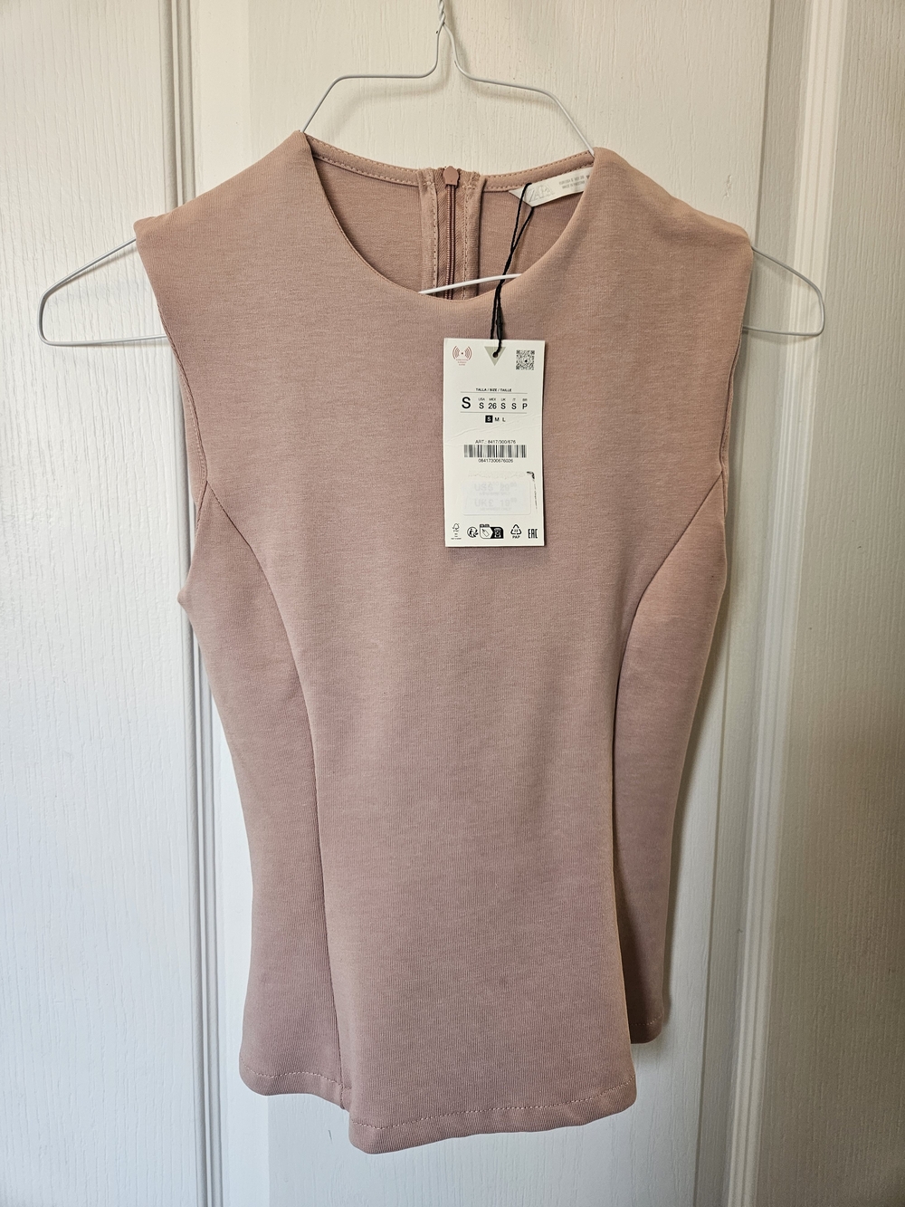 Sleeveless Blush Pink Women's Top - Brand: Zara XS